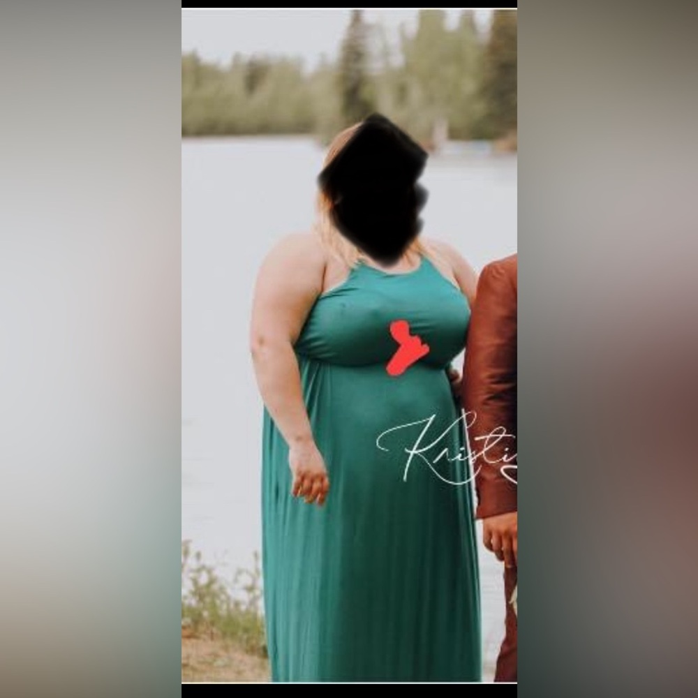 Teal High Neck Maxi Dress